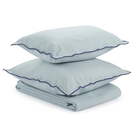 Blue blanket with a contrasting edging Essential, size 180x250 cm-5