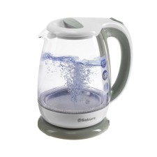 Electric kettle Sakura SA-2723WG, glass, 1.8 l, 1800 watts, backlight, white