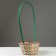 Wicker basket, d25 x 18 x 10/45 cm, white, bamboo