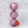 Set of balls plastic D-8 cm, 3 pcs "Jane sequin" pink