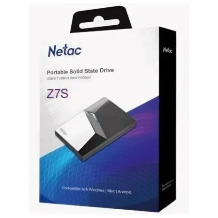 SSD NETAC USB-C 2000GB NT01Z-002T-32BK Z7S 2.5 "Black Black-3