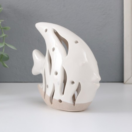 Souvenir Ceramics "Fish Scalaria" Sand-white 13x5x11.8 cm-3