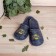 Slips for a bathhouse gray with gold with embroidery "Dobroparov"