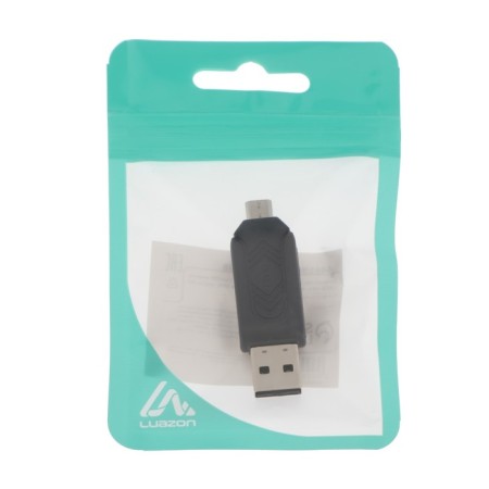 Cartridder -otg Luazon LNCR-001, connection of MicroUSB and USB, SD Microsd slots, black-3