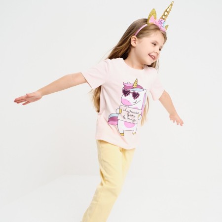 T-shirt Children's KAFTAN "Unicorn" R.34 (122-128), pink-10
