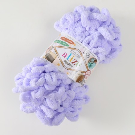 Yarn "Puffy" 100 % micropoliester 9m/100g (146 lilacs)-1