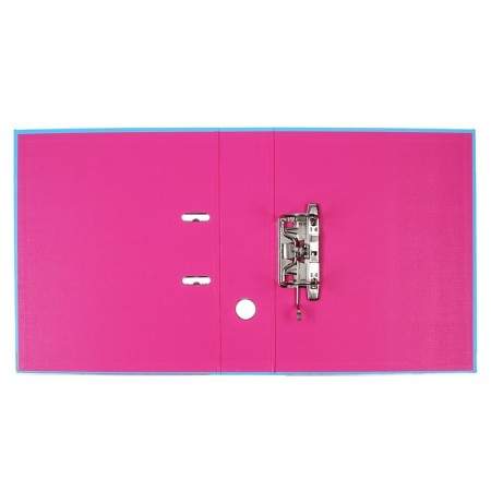 A4, 75 mm, Lamark, PVC, double-sided coating, metal edging, pocket for a spine, collected, blue/pink-4