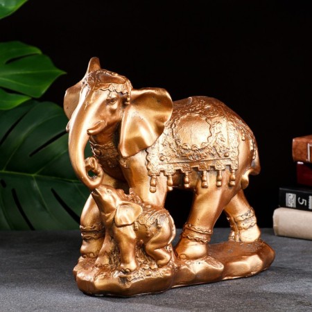 Pigger "Elephant with Elephant" bronze, 15x27cm