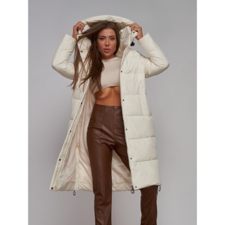 Coat insulated winter female, size 44, color light-beige-13