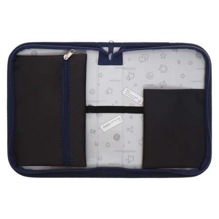 Penal 1 section 140 x 210 x 40 mm, folding pocket and cosmetic bag, fabric, calligrata topontent "sneakers"-3