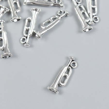Decor for creativity Metal "Cornet" set 15 pcs silver 0.7x2.2 cm-1