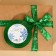 Atlase tape "Happy New Year", Green, 2 cm x 22.5 m