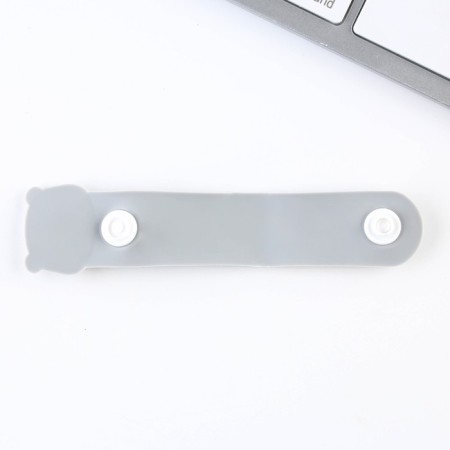 Set of wire holder+Micro USB “Winter” cable, 1A, 1m-4