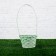 Wicker basket, bamboo, 13x13x9.5/28cm, green