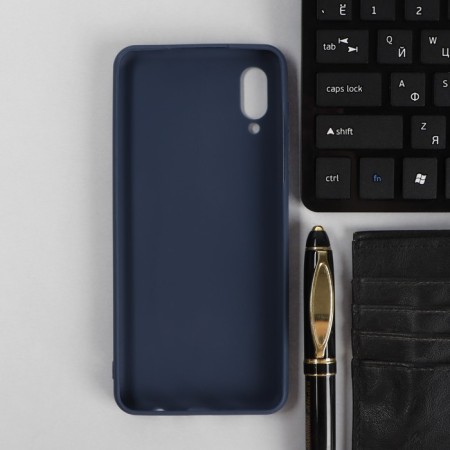 PERO cover, for Samsung A02, silicone, blue-1
