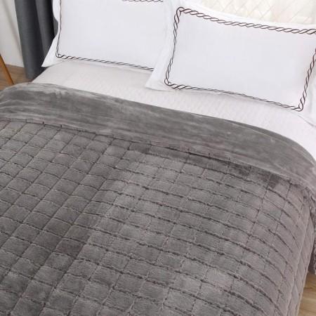 Madeline blanket, size 220x240 cm, gray color-1