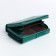 Women's wallet on the button, green color