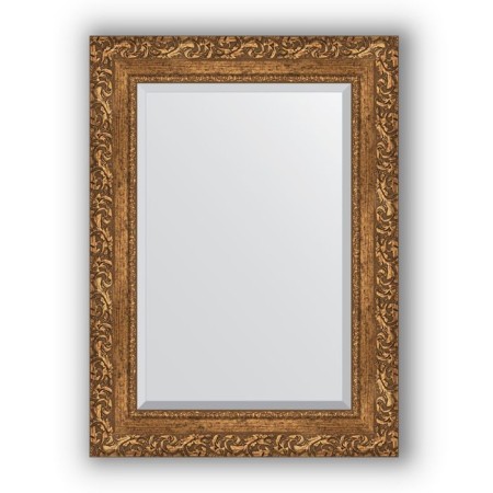 Mirror with fatset in the baguette frame - Bronze Vignette 85 mm, 55 x 75 cm, evoForm