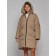 Coat insulated winter female, size 50, color light brown