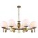 Marse27 60W rush chandelier, size 92x92x52-70 cm, bronze color