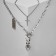 Piece "chain" rabbit and cross, color silver, l = 56 cm