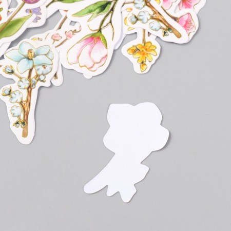 Stickers for creativity "Spring flowering" embossing gold set 48 pcs 9x7x0.8 cm-4