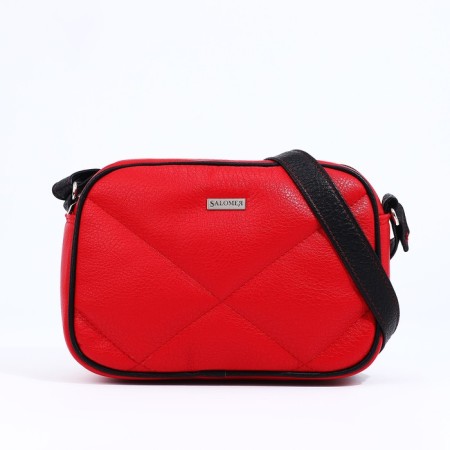 Bag Cross-Bodi "Salome" with lightning, external pocket, red color