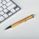 Bamboo pen in a wooden case to the "beloved teacher", blue paste, 1.0 mm