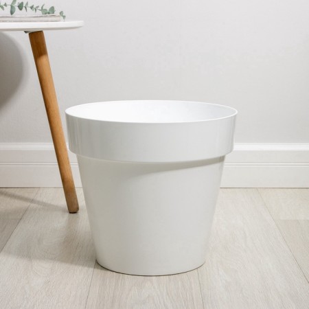 Kashpo for flowers with an insert "Porto", 15 l, white color-5