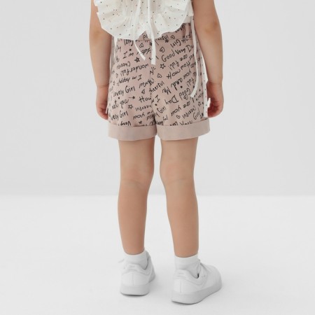 Шорты для девочки MINAKU: Cotton Collection цвет пудра, рост 98-3