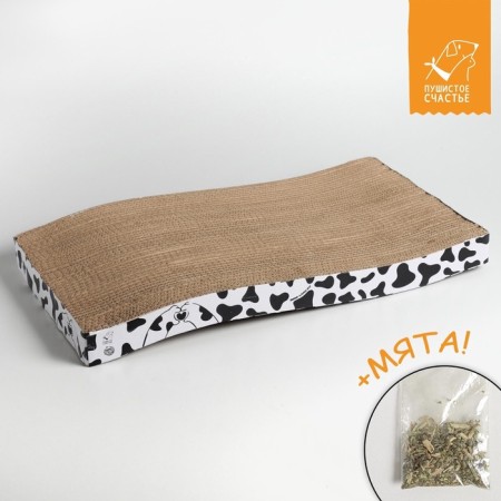 Cardboard clawed with mint mumps Moo-meow, wave, 22 x 45 cm-1