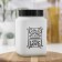 Glass Bank for bulk products "Love in the kitchen", 1.5 l, white color