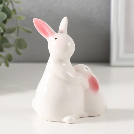 Souvenir Ceramics "Zayushka with a hare of white" 5.3x8x10 cm-1