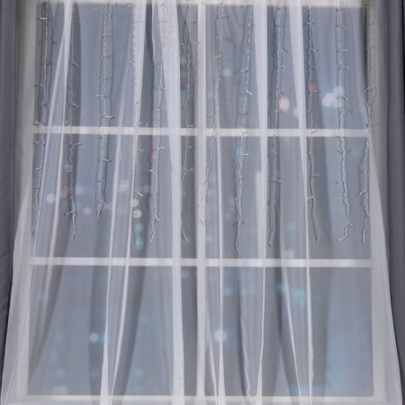Garland "Curtain" 1.5 × 1 m, IP20, transparent thread, 180 LED, glow red, 8 modes, 220 V-2