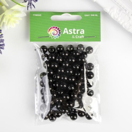 Astra beads 8 mm, set 25 grams, black-3