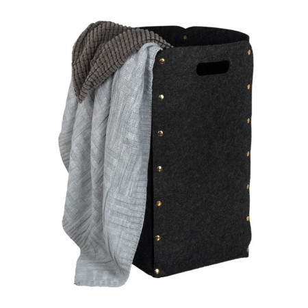 QWERTY basket for storage, made of felt, 49 l, dark gray color-4