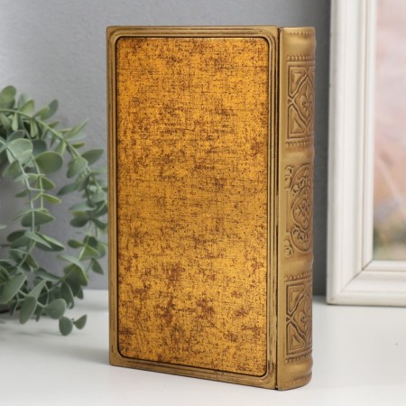 Broke-book metal, leatherette "Old map and watch" 20x12x4 cm-3
