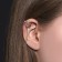 Earr "Kaff" two rings, pink color in silver