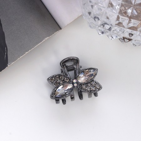 Hair crab "Shirley style" bow, 3 cm, black-1