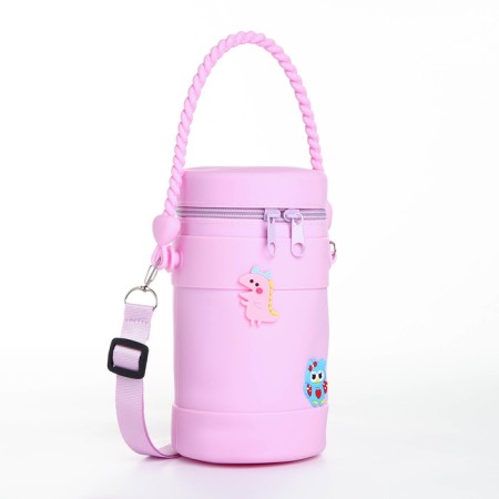 Bag's bag with lightning, stickers mix, lilac color