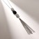 The pendant "sophistication" ovals with a chain, black and white color in silver, 60 cm
