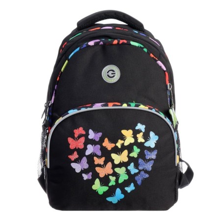 School backpack, 40 x 27 x 20 cm, Grizzly, ergonomic back, laptop department, black-2