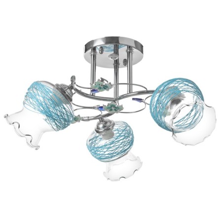 Chandelier "returned" 3 lamps 40W E27 The base of chrome 47x47x28 cm