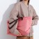 Zipper bag with a zipper, pink color