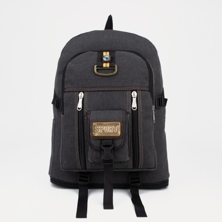 Tourist backpack, 60 l, lightning department, external pocket, black color-2