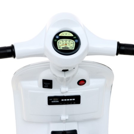 Vespa PX electric motorcycle, white color-4