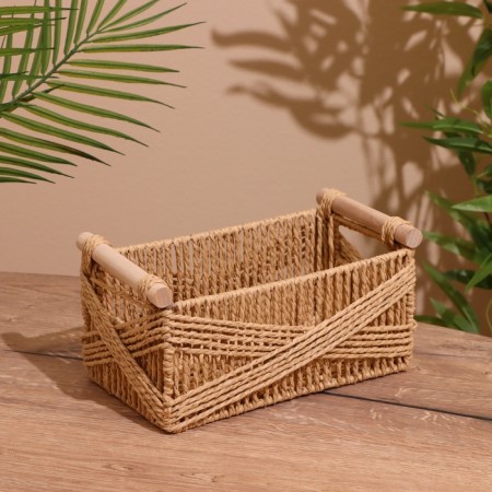 Set of wicker baskets, 3 pcs, 36x31x25 cm-7