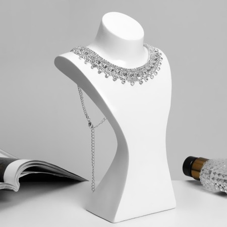 Bust for jewelry 14 × 11 × 23, white color-1