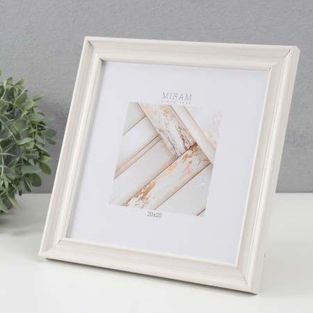Photo frame Plastic "Mira" 20x20 cm, 642461-22, ivory (plastic screen)-1