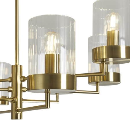 Suspended lamp Freya Fr5426PL-08BS CLIP, 530x530 mm, E14, 8x40W, brass color-4
